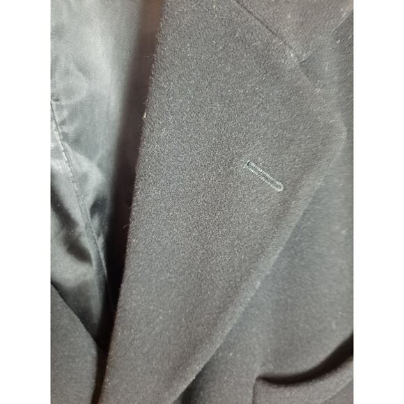 Chaps x Ralph Lauren Men's Black Cashmere‎ Blend Trench Coat Size - Picture 4 of 10